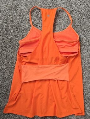 Lululemon Size 10 Women's Orange Racerback Tank Top